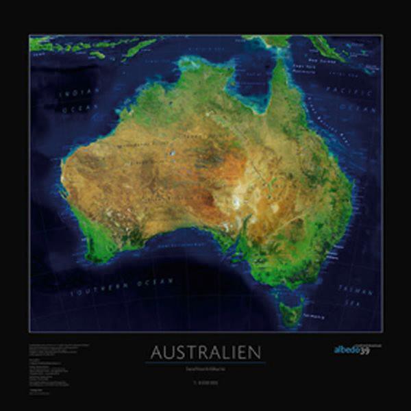 albedo 39 mapa de continente Austrália