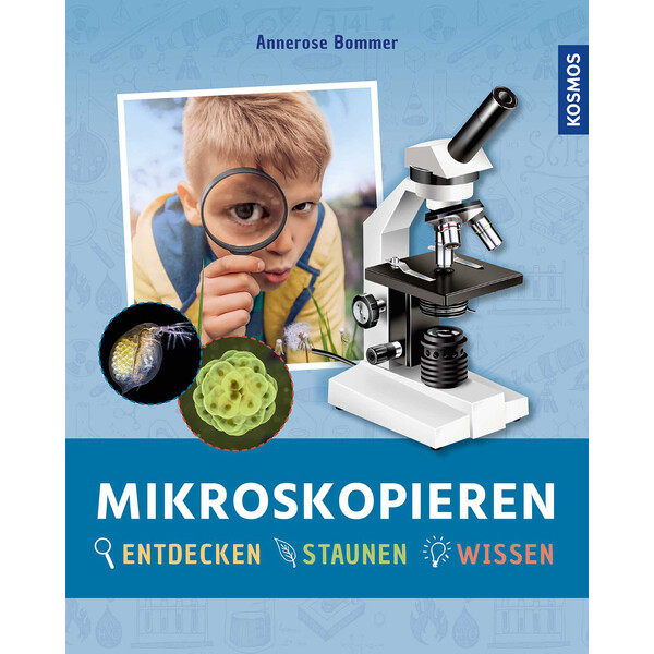 Omegon Microscópio MonoView, microscope-set, 1200x incl. book