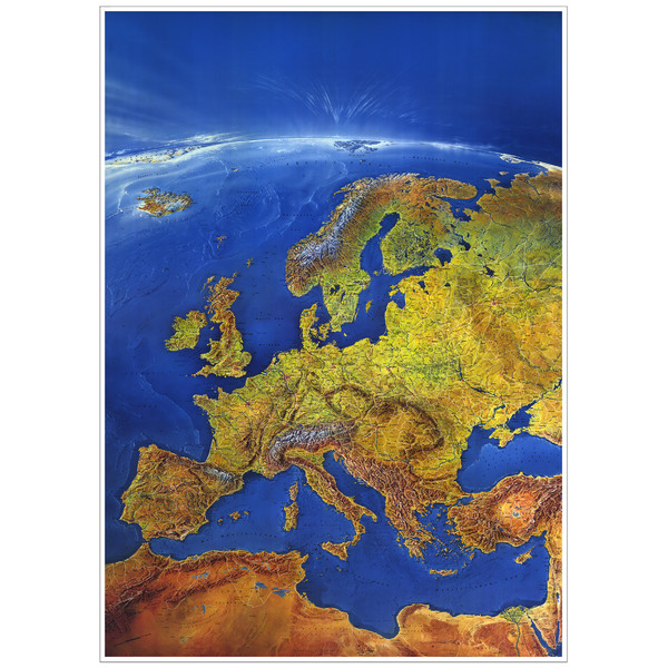 Bacher Verlag MAIR mapa panorâmico da Europa