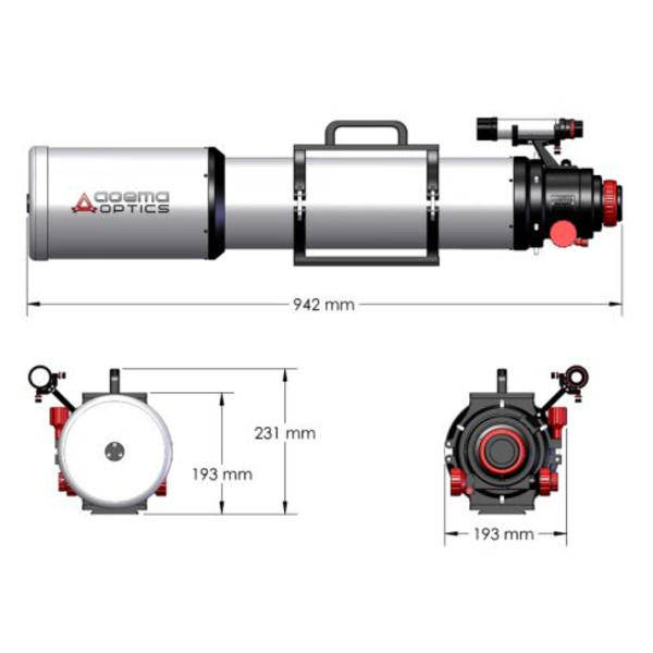 Agema Optics Refrator apocromático AP 130/1040 SD 130 F8 OTA