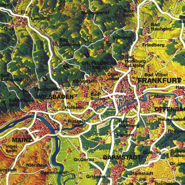Bacher Verlag Mapa Original MAIR Panorama grande - Alemanha