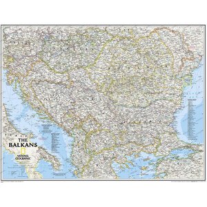 National Geographic Mapa regional dos Balcãs