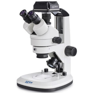 Kern Microscópio OZL 468C832, Greenough, Zahnstange, 7-45x, 10x/20, Auf-Durchlicht, 3W LED, Kamera 5MP, USB 3.0