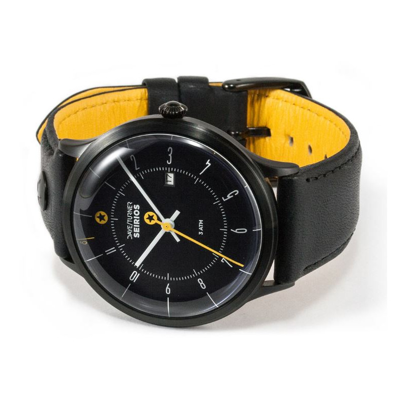DayeTurner Relógio SEIRIOS men's analogue watch, black leather strap