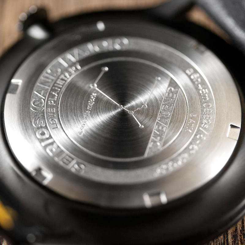 DayeTurner Relógio SEIRIOS men's analogue watch, black leather strap