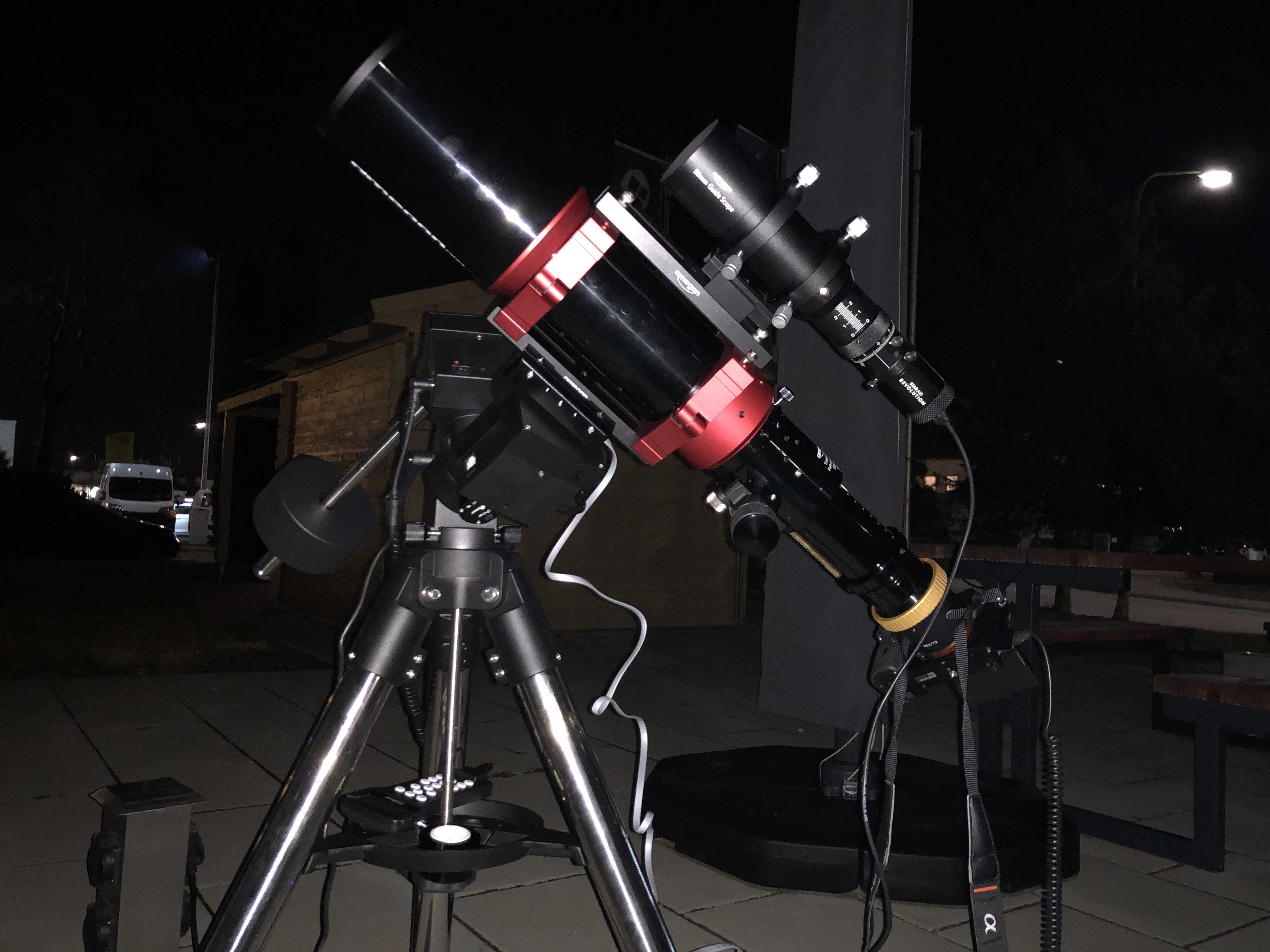 Configuração para a astrofotografia com seguimento