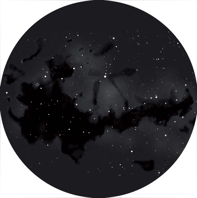 Desenho da Nebulosa do Cachimbo com um par de binóculos, com uma ampliação de 25×. Rainer Mannoff 