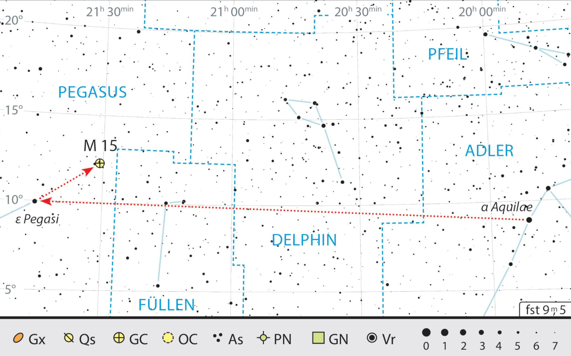Mapa de procura para M 15. J. Scholten 
