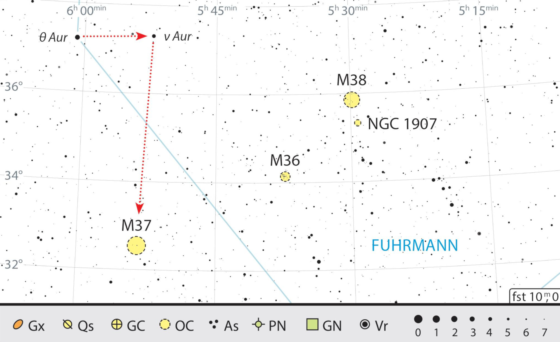 Mapa de procura para M 37. J. Scholten