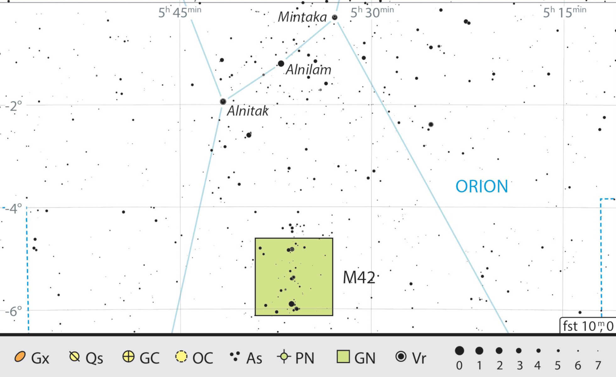 A Nebulosa de Oríon M 42 na constelação Oríon. J. Scholten