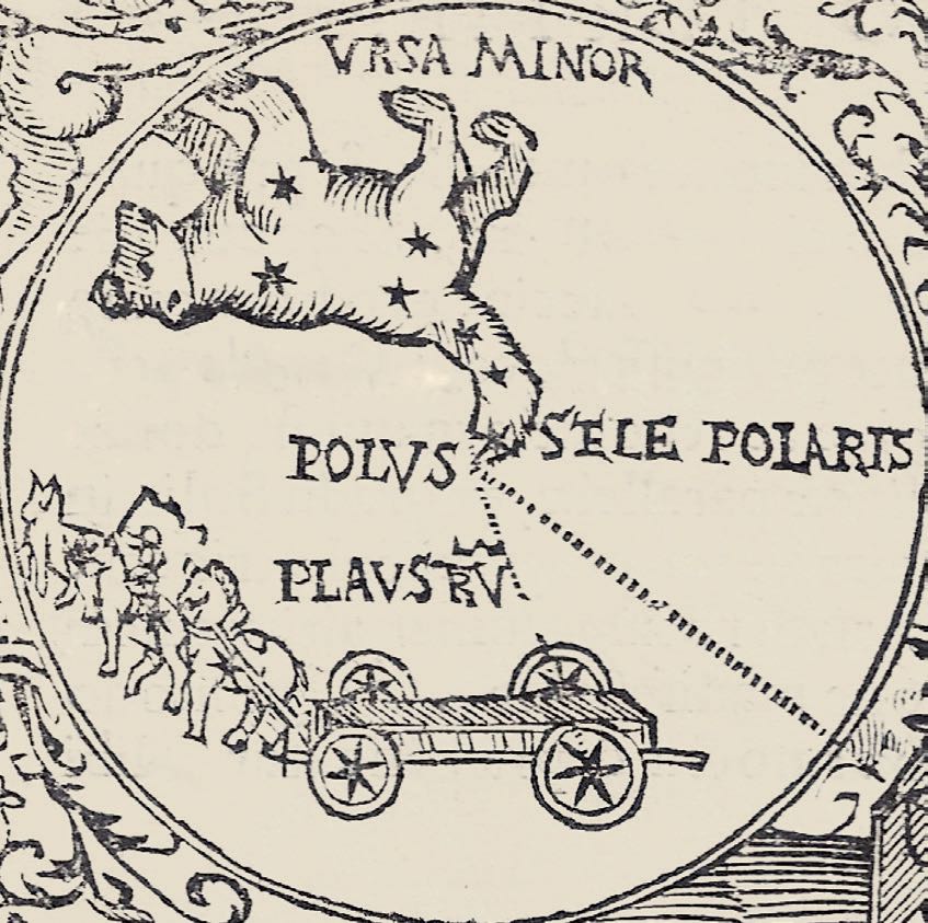 Já na edição da Antuérpia da Cosmographia de Apian, de 1545, Mizar podia ser vista com a sua companheira. Albireo Verlag 