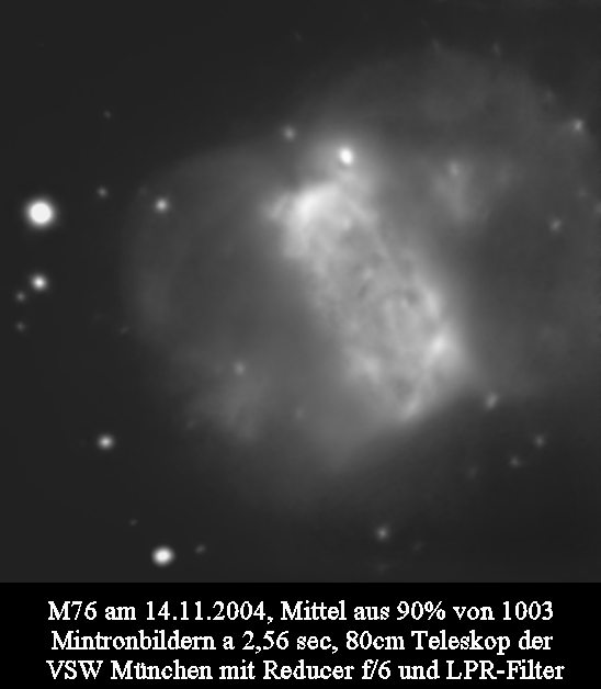 5. M 76 — A borboleta planetária no céu