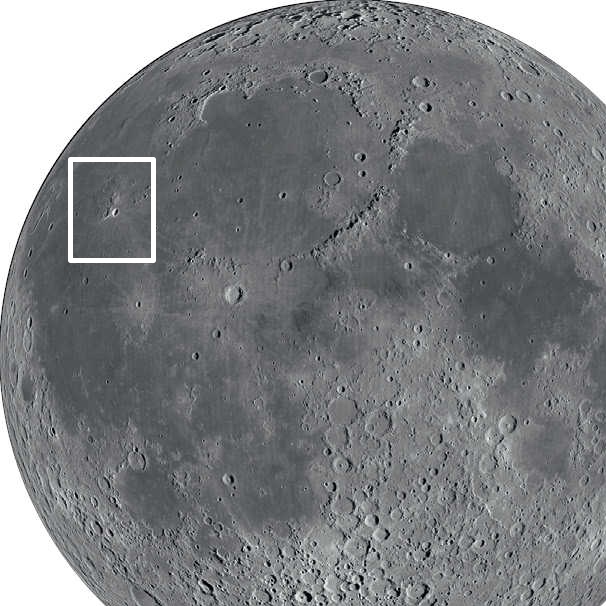 As duas crateras estão próximas da orla lunar. NASA/GSFC/Arizona State University