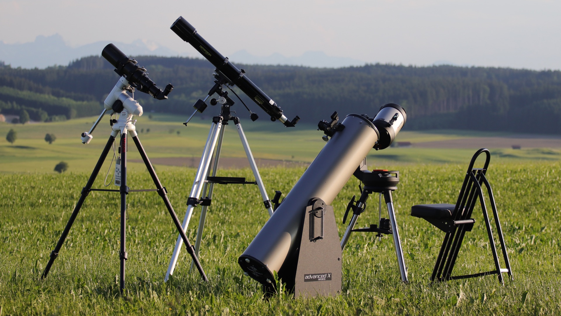O que é possível observar com cada telescópio?