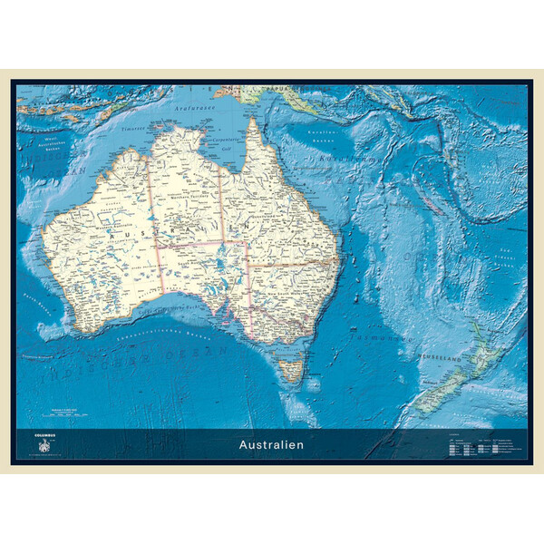 Columbus Mapa de continente Australia (115 x 85 cm)