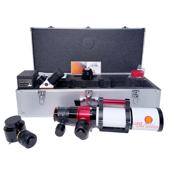 Lunt Solar Systems Telescópio solar ST 80/560 LS80MT Ha B1800 PT DS Premium Kit