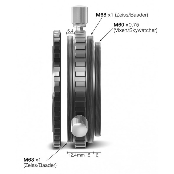 Baader M68/2"/M68 Suporte de projeção com ocular e bocal de ocular de 2"