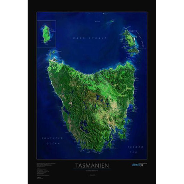 albedo 39 Mapa Tasmânia