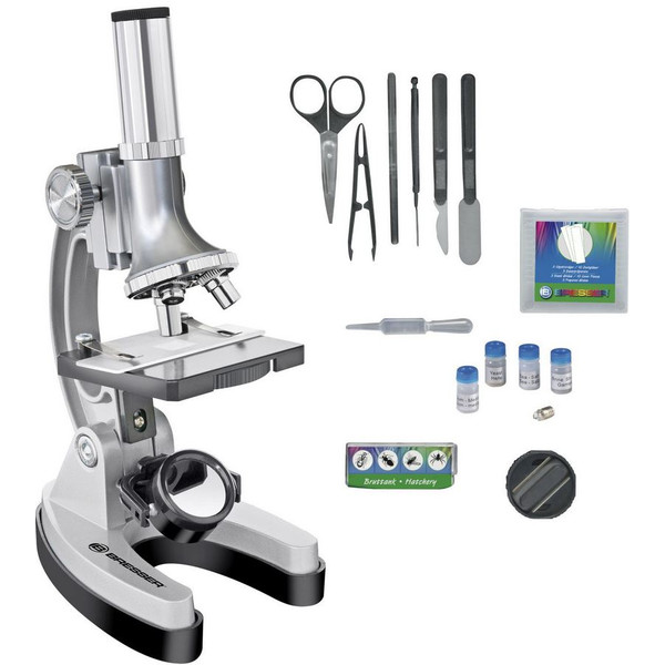 Bresser Junior Conjunto de microscópio Biotar CLS 300x-1200x