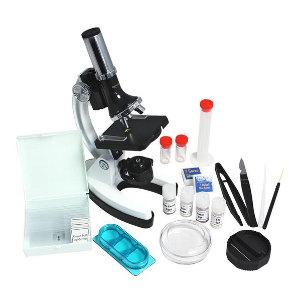 Omegon Microscópio MonoView, microscope-set, 1200x incl. book