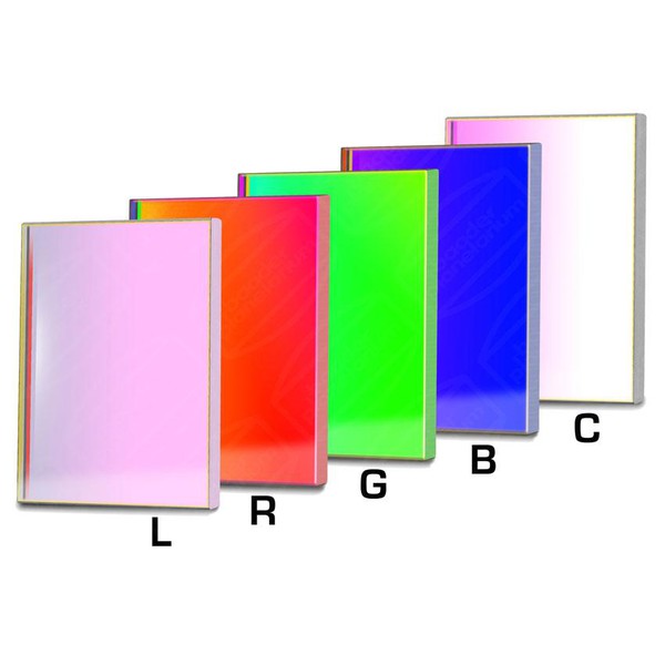 Baader Conjunto de filtros LRGBC-H-alpha 7nm, OIII e SII 65x65mm
