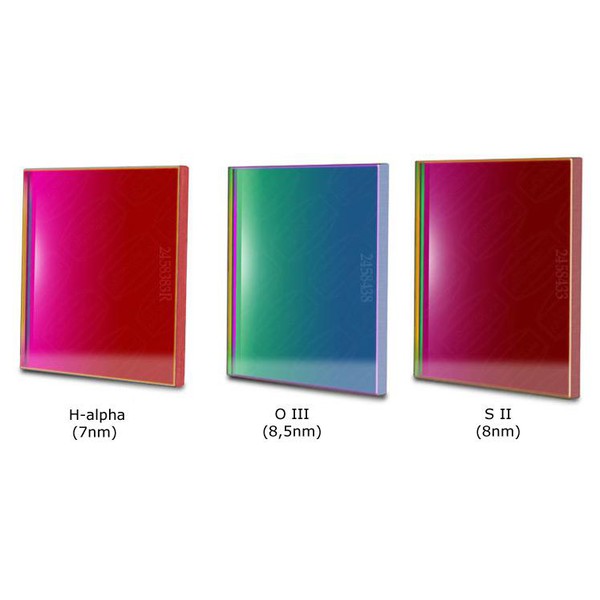 Baader Conjunto de filtros LRGBC-H-alpha 7nm, OIII e SII 65x65mm