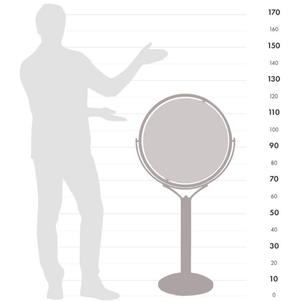 Zoffoli living Globo com pedestal Magellano Celeste 50cm