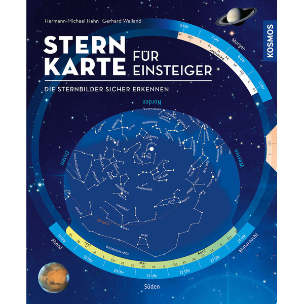 Kosmos Verlag Carta de estrelas Mapa celeste para iniciantes