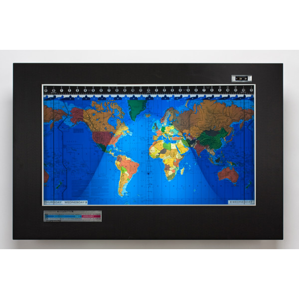 Geochron Kilburg original em alumínio anodizado preto e bordas prateadas