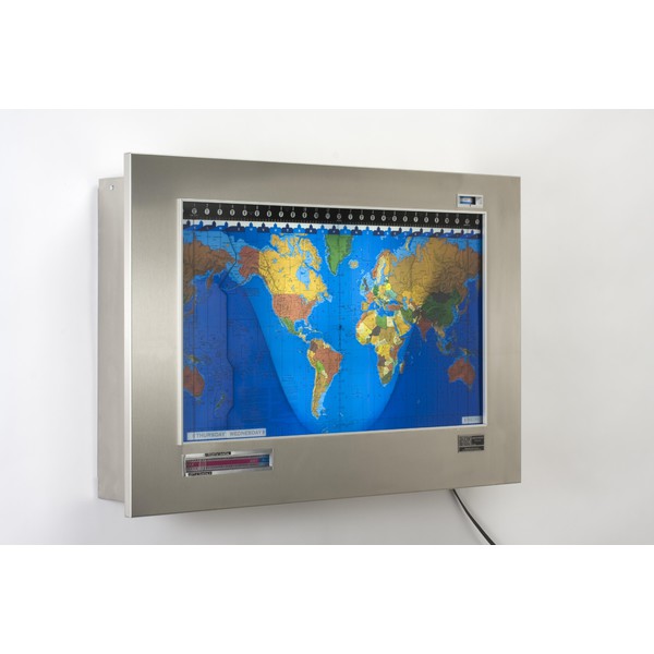 Geochron Kilburg original em aço inox fosco e bordas prateadas