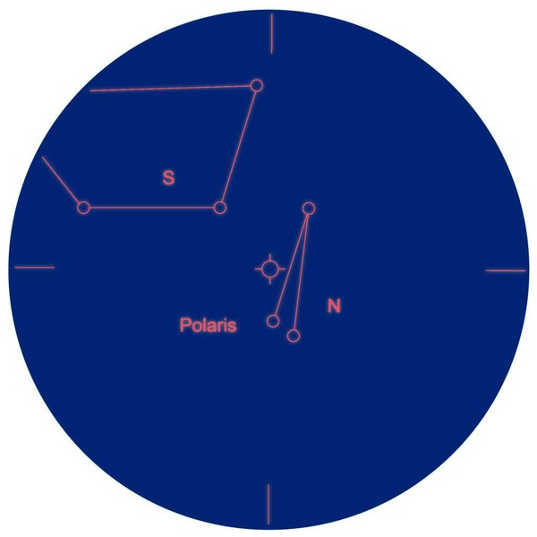 Explore Scientific Buscadora ES 8x50 de visor a 90° com prisma Amici e gravura polar