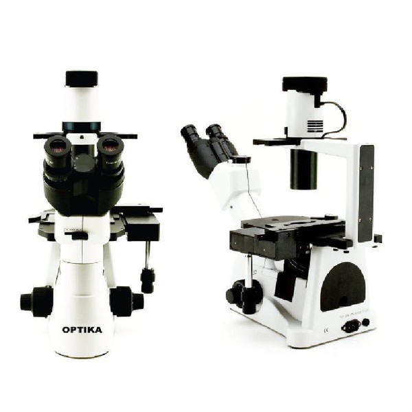 Optika XDS-3, Microscópio inverso triocular (com mesa em cruz e corpo de alumínio)