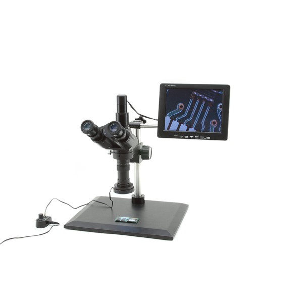 Optika Microscópio de medida por video monozoom XZ-2 com tela de 8"“