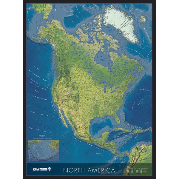 Columbus Mapa continental da América do Norte