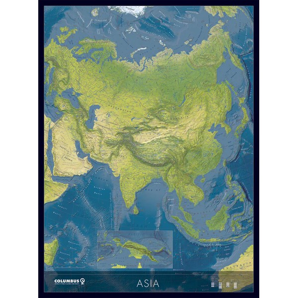 Columbus Mapa continental da Ásia KK2021AS