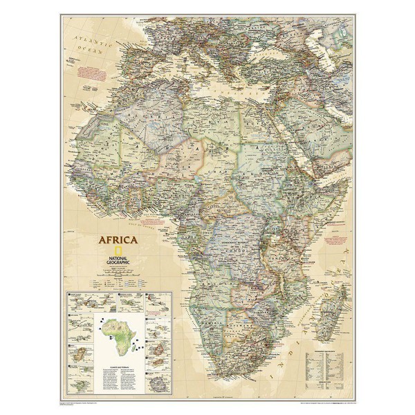 National Geographic mapa estilo antigo da África