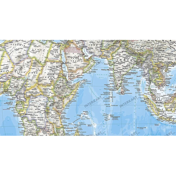 National Geographic Mapa mundial pazifikzentriert (185 x 122 cm)