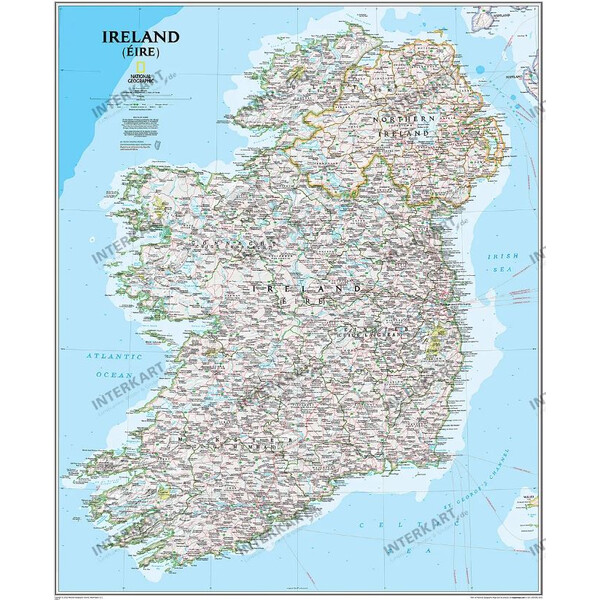 National Geographic Mapa Irlanda (76 x 91 cm)