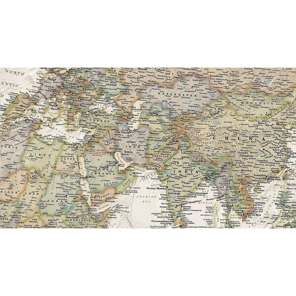 National Geographic Mapa mundial antigo (185x122)