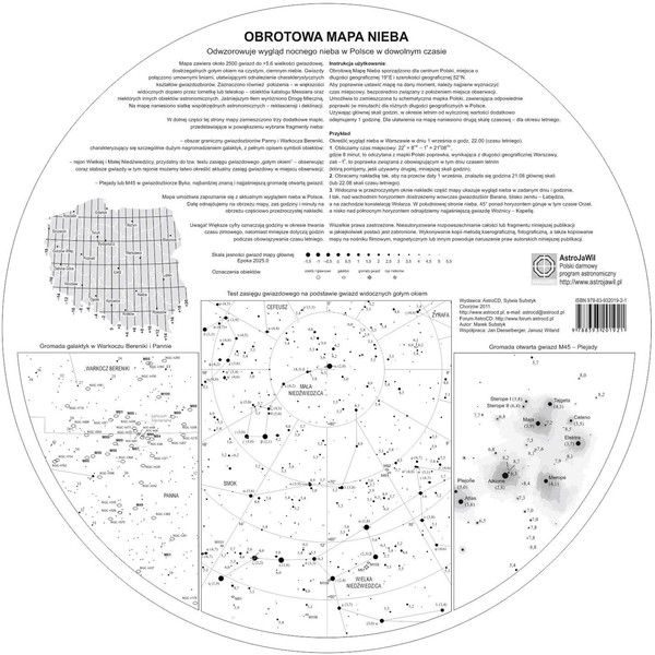 AstroCD Carta de estrelas Obrotowa mapa nieba