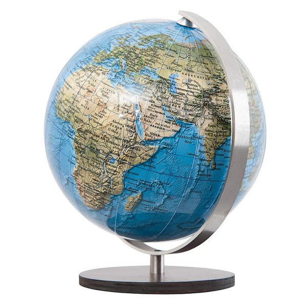 Columbus Mini-globo Base em madeira de macassar Duorama 12cm