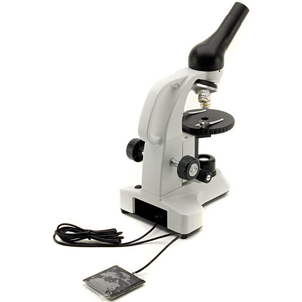 Optika Microscópio B-20 Solar, monocular, LED, com painel solar