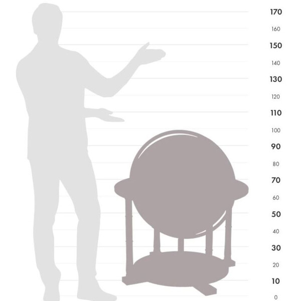 Zoffoli living Globo com pedestal Aries 60cm