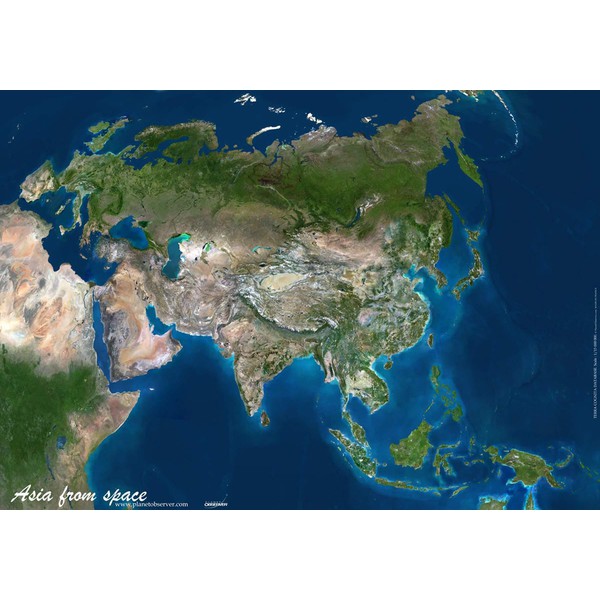 Planet Observer Mapa da Ásia pelo 'Observador do Planeta'