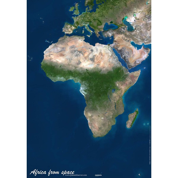 Planet Observer mapa de continente África pelo 'Observador do Planeta'