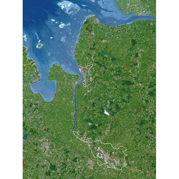 Planet Observer Mapa regional Bremen pelo 'Observador do planeta'