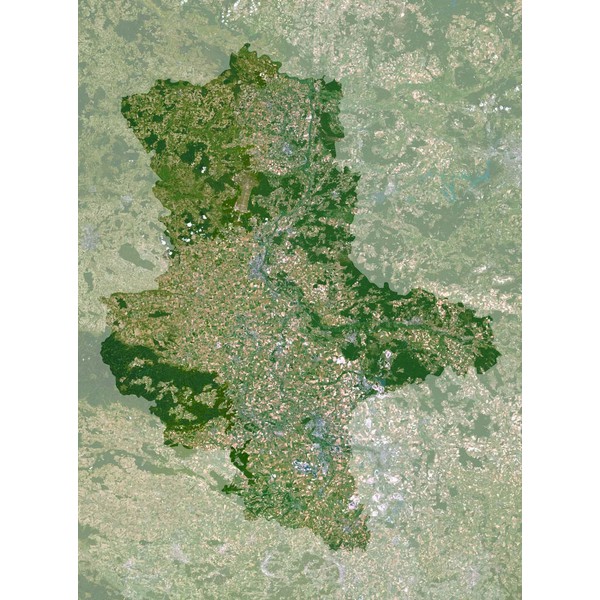 Planet Observer Mapa regional Sachsen-Anhalt pelo "Observador do planeta'