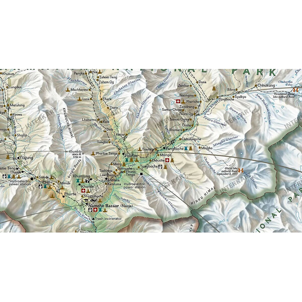 National Geographic Mapa regional Monte Evereste - aniversário de 50 anos - 2 lados