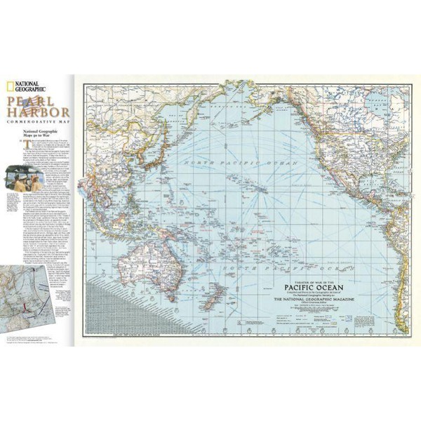 National Geographic Mapa regional Pearl Harbor / Drama no Pacífico - 2 lados