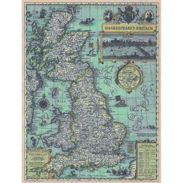 National Geographic Mapa Bretanha de Shakespeare